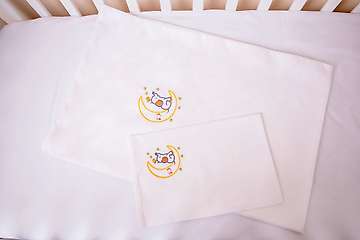 Embroidered baby set, 100% organic cotton - 60x120cm