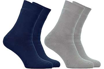 Socks Opala Crew fully cushioned - 88% org. cotton - unicolor - set of 2 pairs