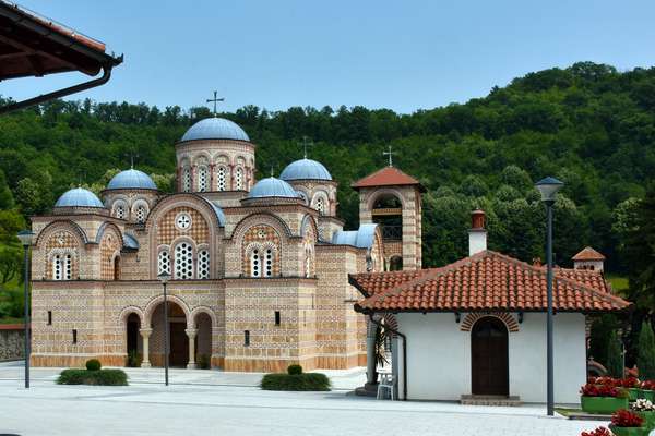 The main entrance of the Ćelije monastery in all its splendor.