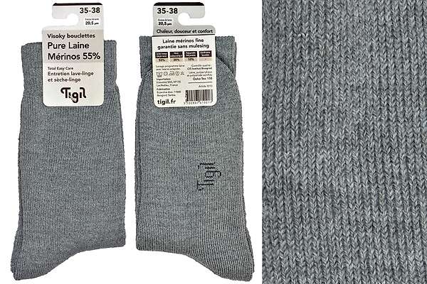 Visoky thermal medium weight socks - 55% fine merino 2 / 3