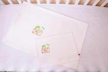 Embroidered baby set, 100% organic cotton - 60x120cm