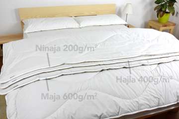 Hajla - 4-seasons pure new wool duvet, 400g/m²