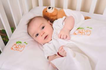 Extra flat baby pillow 40x30cm - organic cotton/wool