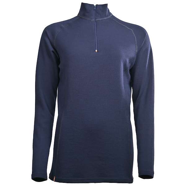 Women's long sleeve zip neck top Altai - 100% extra fine merino 16 / 29