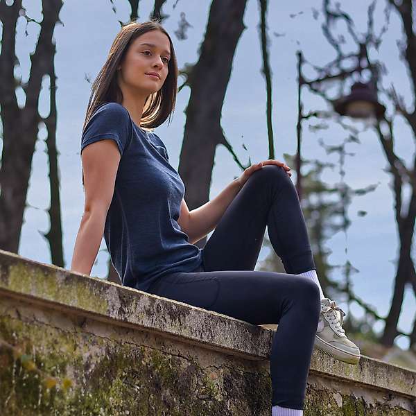 Women's short sleeve relaxed fit T-shirt Ural - 50% merino / 50% Tencel 17 / 17