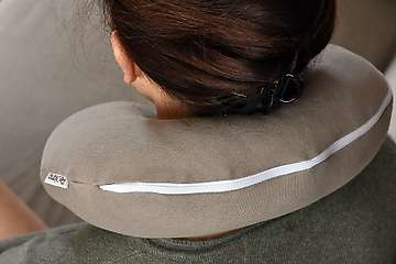 Wool neck pillow with removable comfort cover
