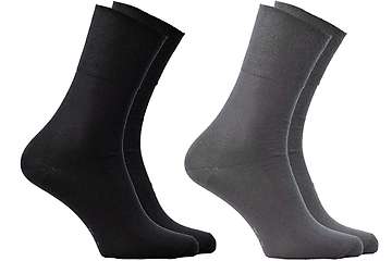 Opala čarape duge bez lastike - 98% organski pamuk - jednobojne - set od 2 para