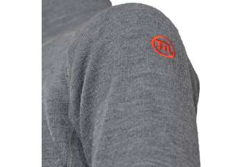 Men long sleeve slim fit zip neck top Elbrus - 100% extra fine merino