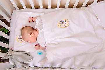 Embroidered baby set, 100% organic cotton - 60x120cm