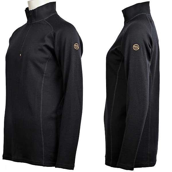 Women's long sleeve zip neck top Altai - 100% extra fine merino 11 / 29