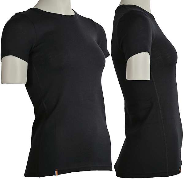 Women's short sleeve slim fit top Altai - 100% extra fine merino 27 / 32