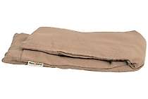 Bouillotte sèche tour de cou 72x15cm en graines de lin bio avec housse externe - Chocolat