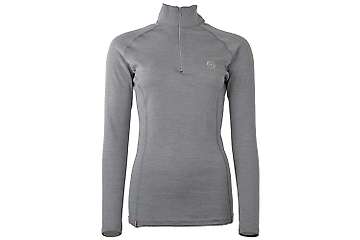 Women's long sleeve zip neck top Altai - 100% extra fine merino