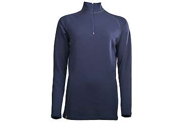 Women's long sleeve zip neck top Altai - 100% extra fine merino