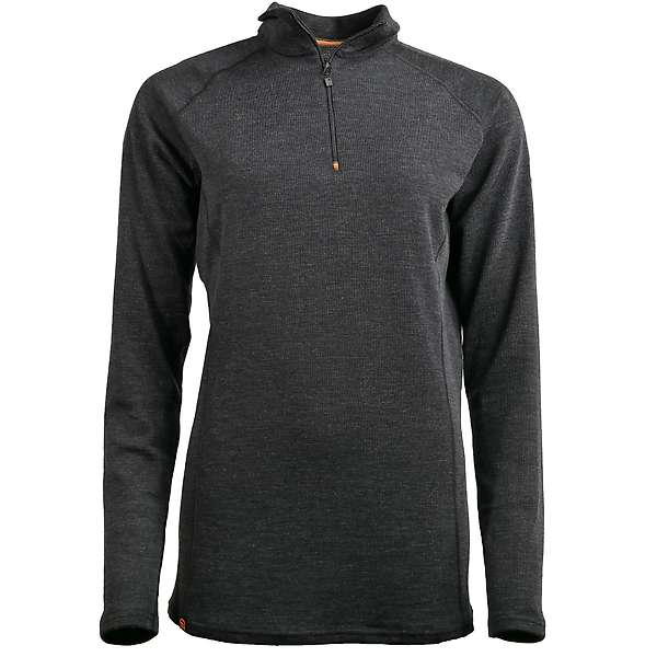 Women's long sleeve zip neck top Altai - 100% extra fine merino 21 / 29