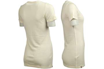 Women's short sleeve slim fit top Altai - 100% extra fine merino