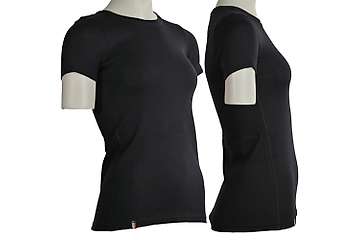 Women's short sleeve slim fit top Altai - 100% extra fine merino