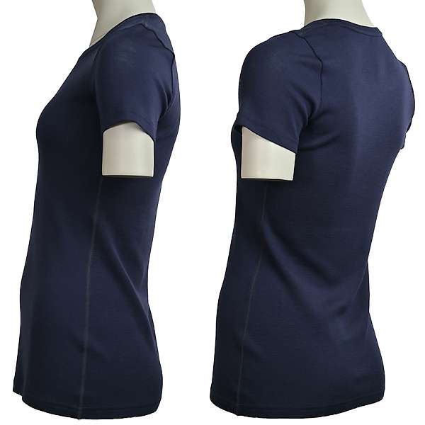 Women's short sleeve slim fit top Altai - 100% extra fine merino 21 / 32