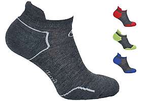 Baikal No-show cushioned sole socks - 52% fine merino
