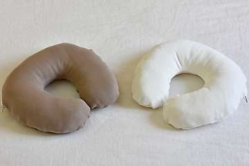 Wool neck pillow with removable comfort cover