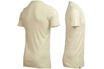 Men's short sleeve slim fit v-neck top Altai - 100% extra fine merino