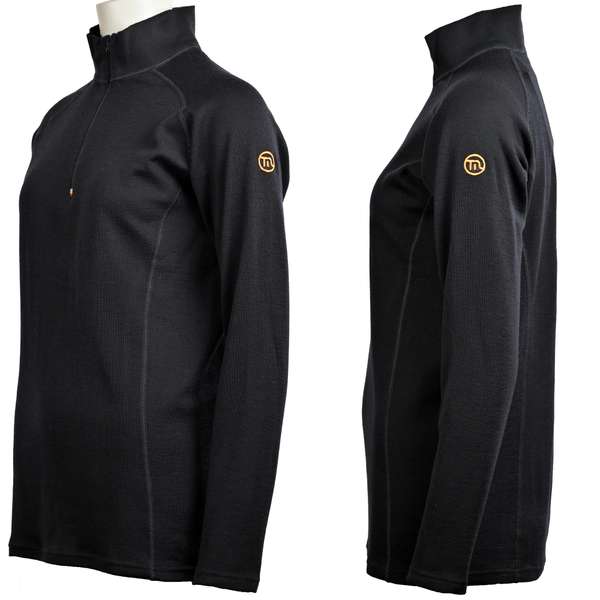 Women's long sleeve zip neck top Altai - 100% extra fine merino 11 / 29