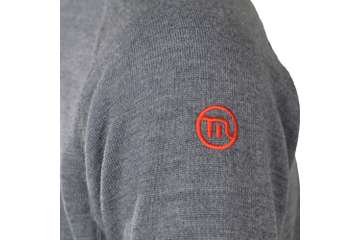Men long sleeve slim fit zip neck top Elbrus - 100% extra fine merino