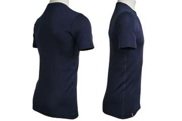 Men's short sleeve slim fit top Altai - 100% extra fine merino
