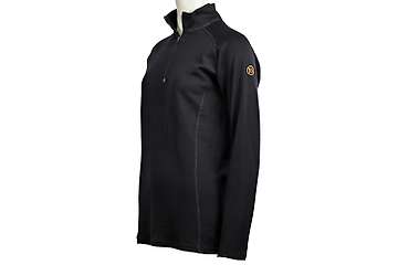 Women's long sleeve zip neck top Altai - 100% extra fine merino