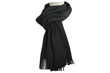 Fringed scarf Kuril - 100% fine merino - 180x25cm - unisex