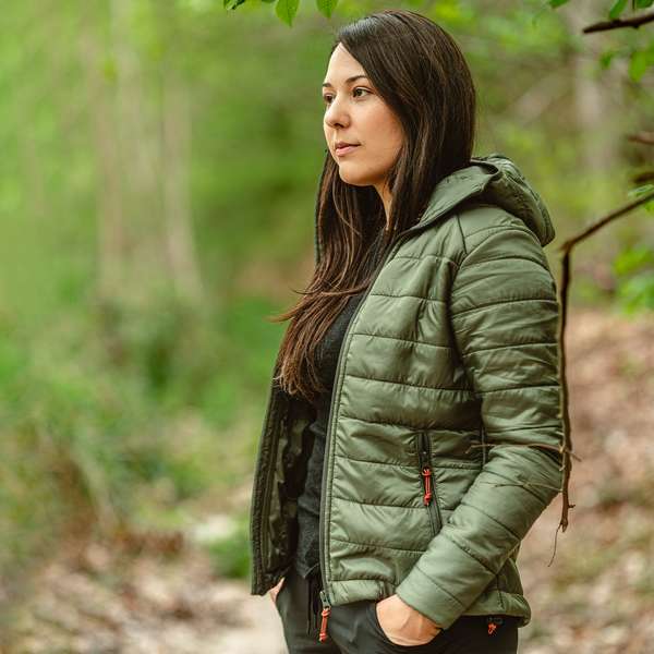 Women’s Ultralight Hooded Jacket – 150gsm Wool Insulation – 20D Ripstop Shell 17 / 18