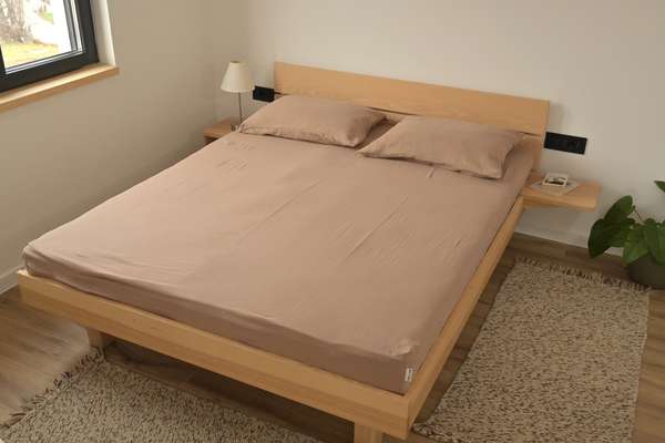 100% Organic Cotton Muslin Fitted sheet 1 / 10