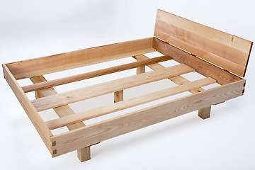Solid wood bed Vosges, metal-free, natural oil finish