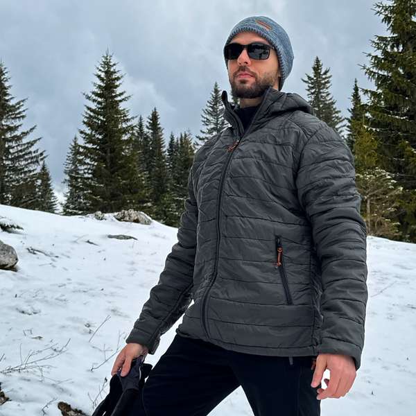Men’s Ultralight Hooded Jacket – 150gsm Wool Insulation – 20D Ripstop Shell 25 / 25