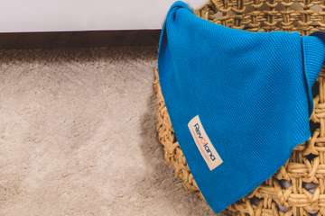 Knited organic cotton baby blanket - 70x100cm