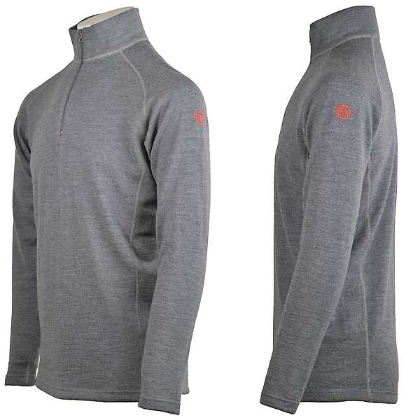 Men long sleeve slim fit zip neck top Elbrus - 100% extra fine merino 3 / 10