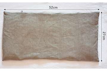 Large size organic flax seeds heat pack - 52x27cm