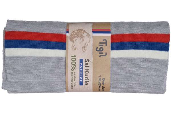 Scarf Kuril Patriot - 100% extra fine merino - 170x25cm - unisex 1 / 2