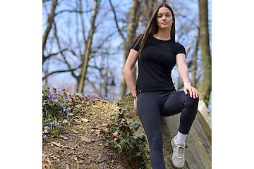 Women's short sleeve slim fit top Altai - 100% extra fine merino