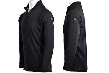 Muška majica zip kragna dugih rukava Altai - 100% ekstra fina merino vuna