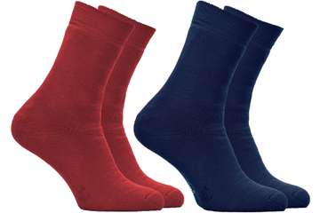 Chaussettes Opala bouclettes intégrales - 88% coton bio - unies - lot de 2