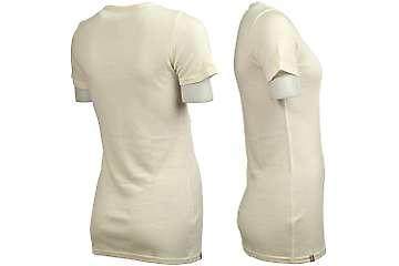 Women's short sleeve slim fit top Altai - 100% extra fine merino