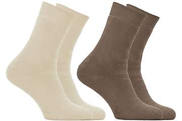 Socks Opala Crew fully cushioned - 88% org. cotton - unicolor - set of 2 pairs