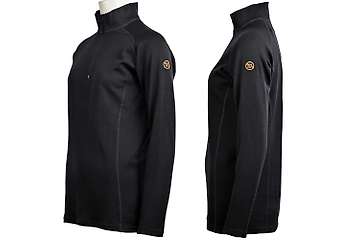 Women's long sleeve zip neck top Altai - 100% extra fine merino