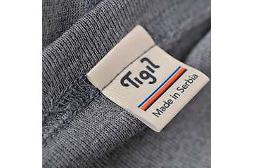 Women's long sleeve zip neck top Altai - 100% extra fine merino