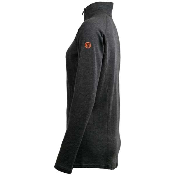 Women's long sleeve zip neck top Altai - 100% extra fine merino 25 / 29