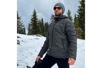 Men’s Ultralight Hooded Jacket – 150gsm Wool Insulation – 20D Ripstop Shell