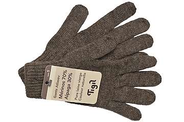 Kids gloves anthracit - 100% merino/alpaca - 7/12 years old