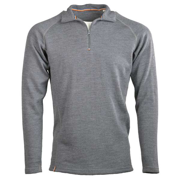 Men long sleeve slim fit zip neck top Elbrus - 100% extra fine merino 1 / 5