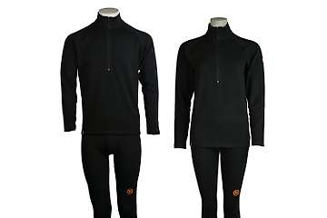 Unisex long sleeve slim fit zip neck top Elbrus - 88% extra fine merino